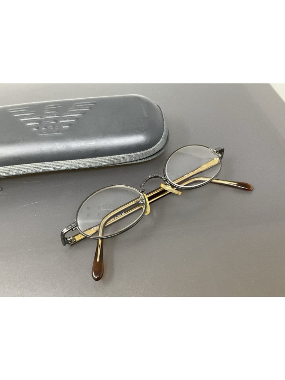Vinatge Giorgio Armani GA 250 976 Dark Gunmetal  Oval Eyeglasses  Italy 44 [] 20 - Picture 9 of 13